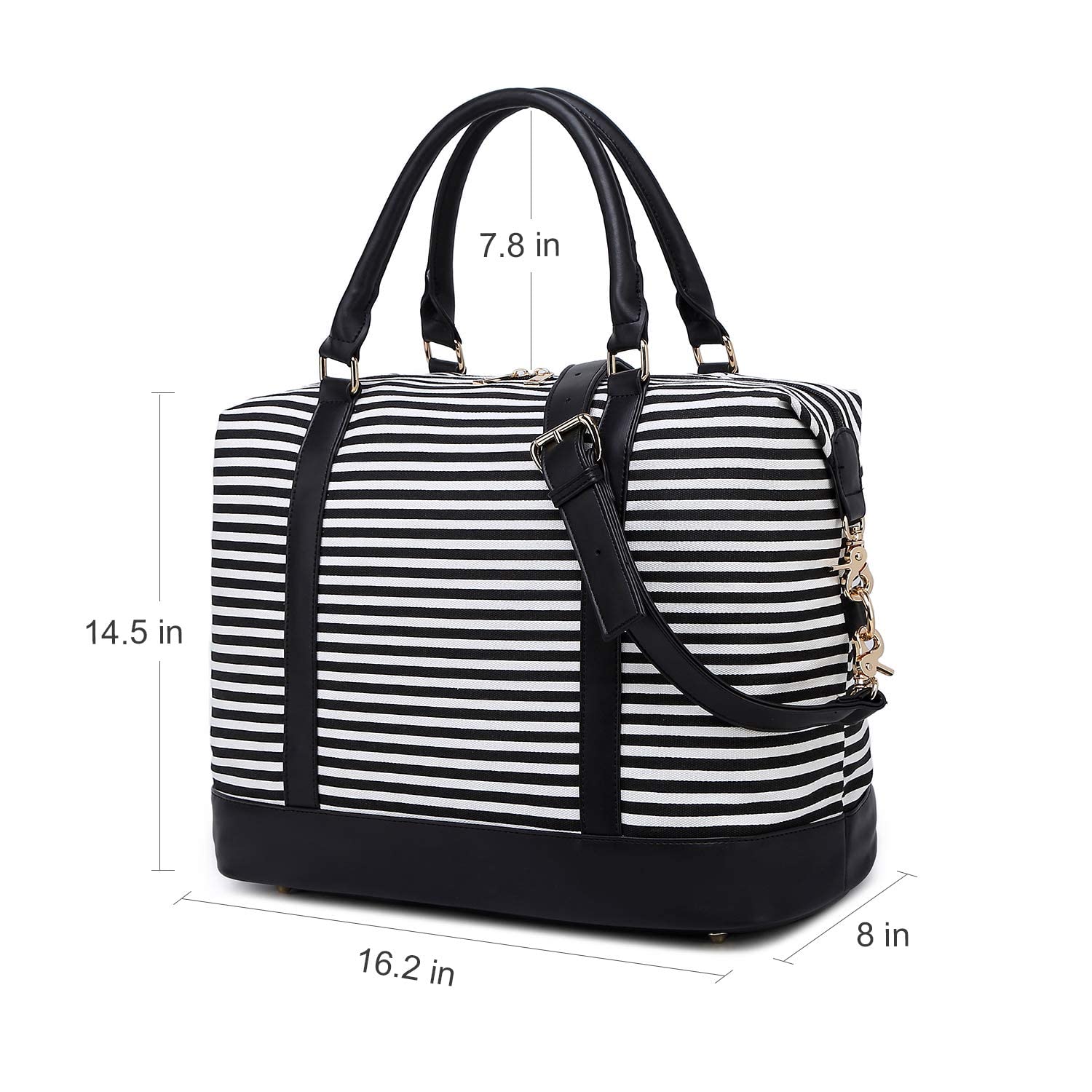 CAMTOP Women's Canvas Travel Bag - Durable Weekend Overnight Carry On Luggage for Ladies - Perfect for Business Trips, Vacation & Gym Use