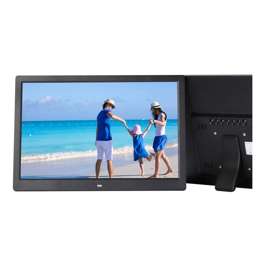15.4 Inch Digital Photo Frame - 1280x800 HD IPS Screen, 16:9 FHD Display with Auto On/Off Timer - Play Photos, Music, Videos - Includes Remote Control & Calendar/Alarm - Perfect Gift for Home, Office, or Bedroom Decor