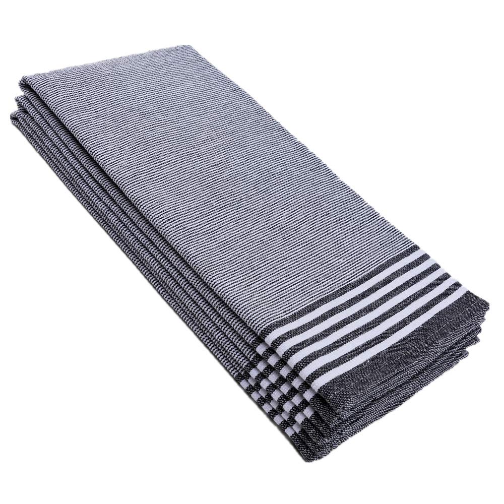 Premium Cotton Kitchen Dish Towels for Washing & Drying Dishes - 19x28 Inches Absorbent Tea Towels (Pack of 3) - Perfect for Kitchen Cleaning, Hand Drying & Decor