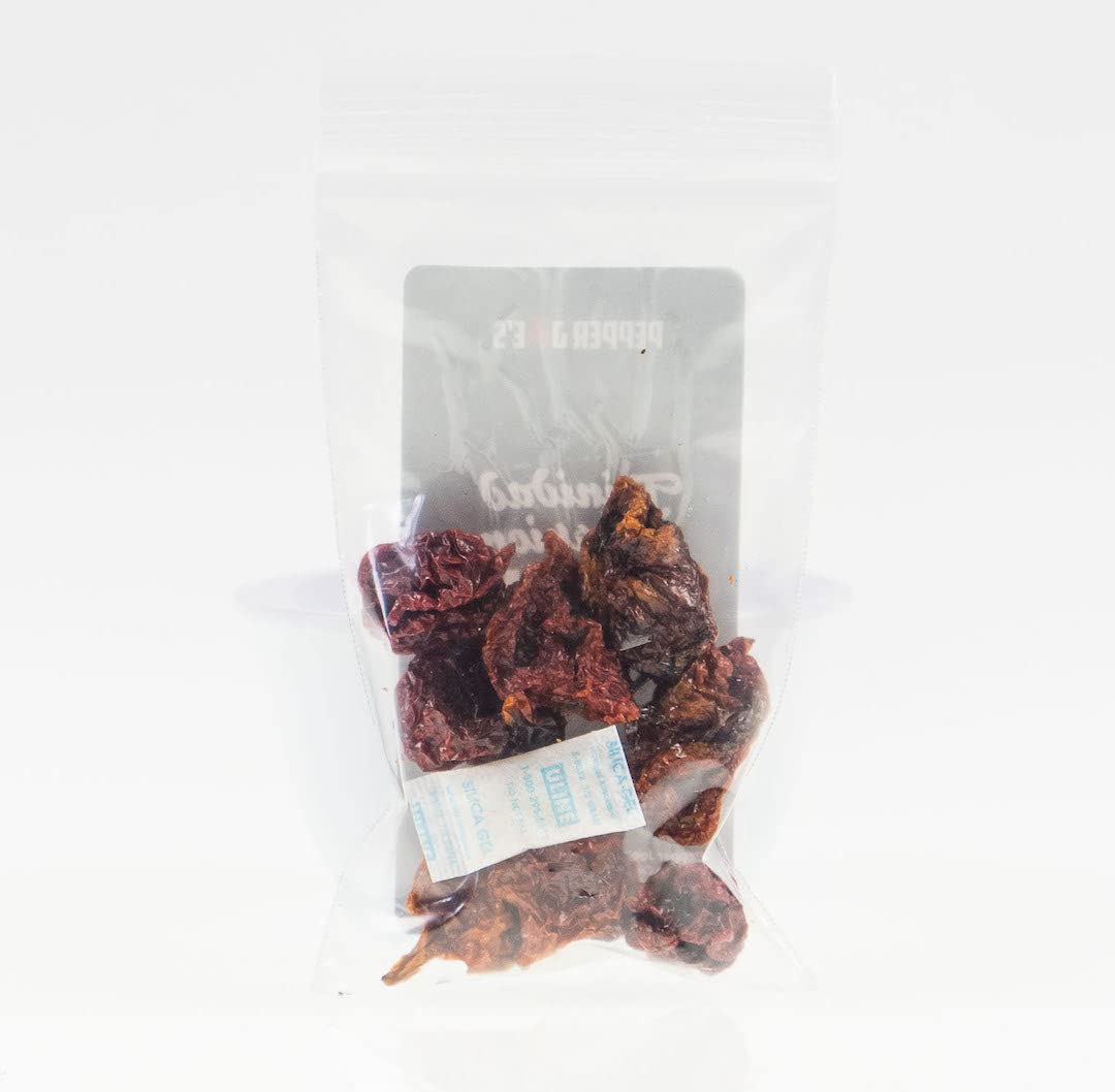 Pepper Joe’s Dried Butch T Trinidad Scorpion Peppers - 1/4oz Bag of Whole Dehydrated Hot Chili Peppers - Perfect for Cooking, Spice Making, and Adding Heat to Soups, Sauces, and Rubs
