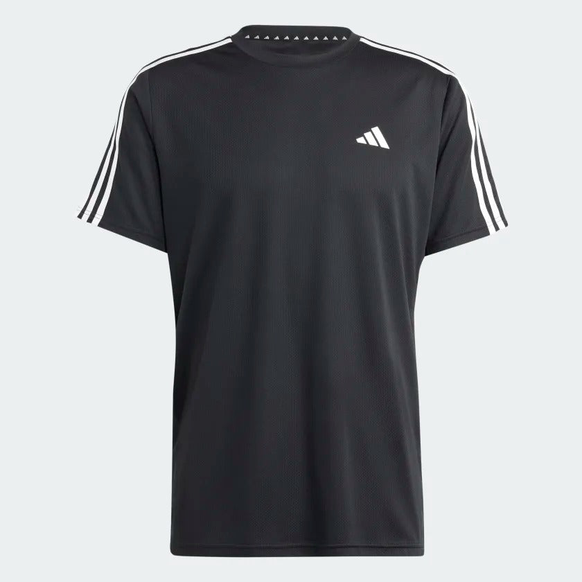 adidas Men's Training Tee - 3 Stripes Train Essentials Workout Shirt for Gym, Running & Casual Wear