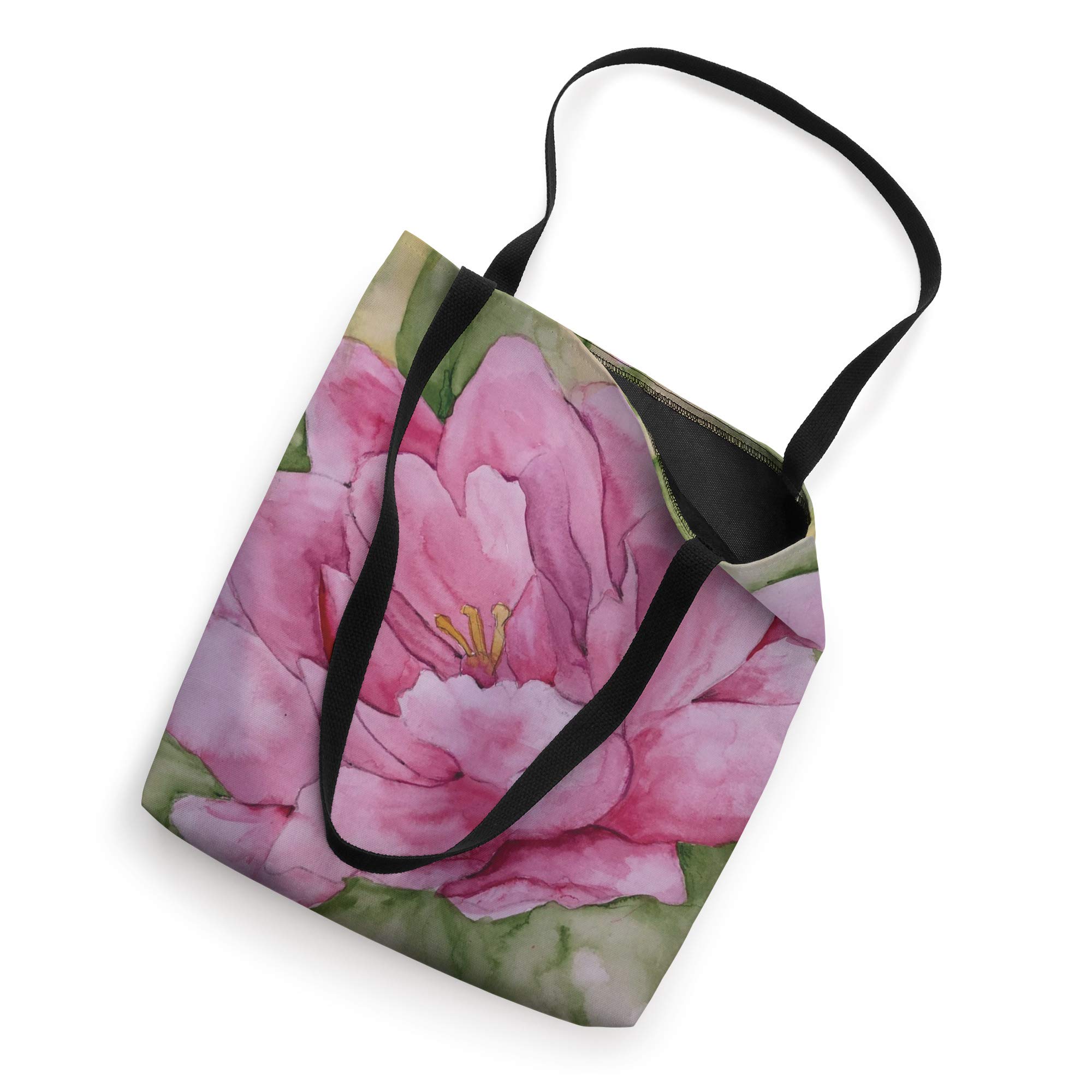 Stylish Pink Floral Tote Bag for Women - Large Canvas Shoulder Bag with Zipper Pocket - Perfect for Shopping, Beach, Work & Travel Accessories