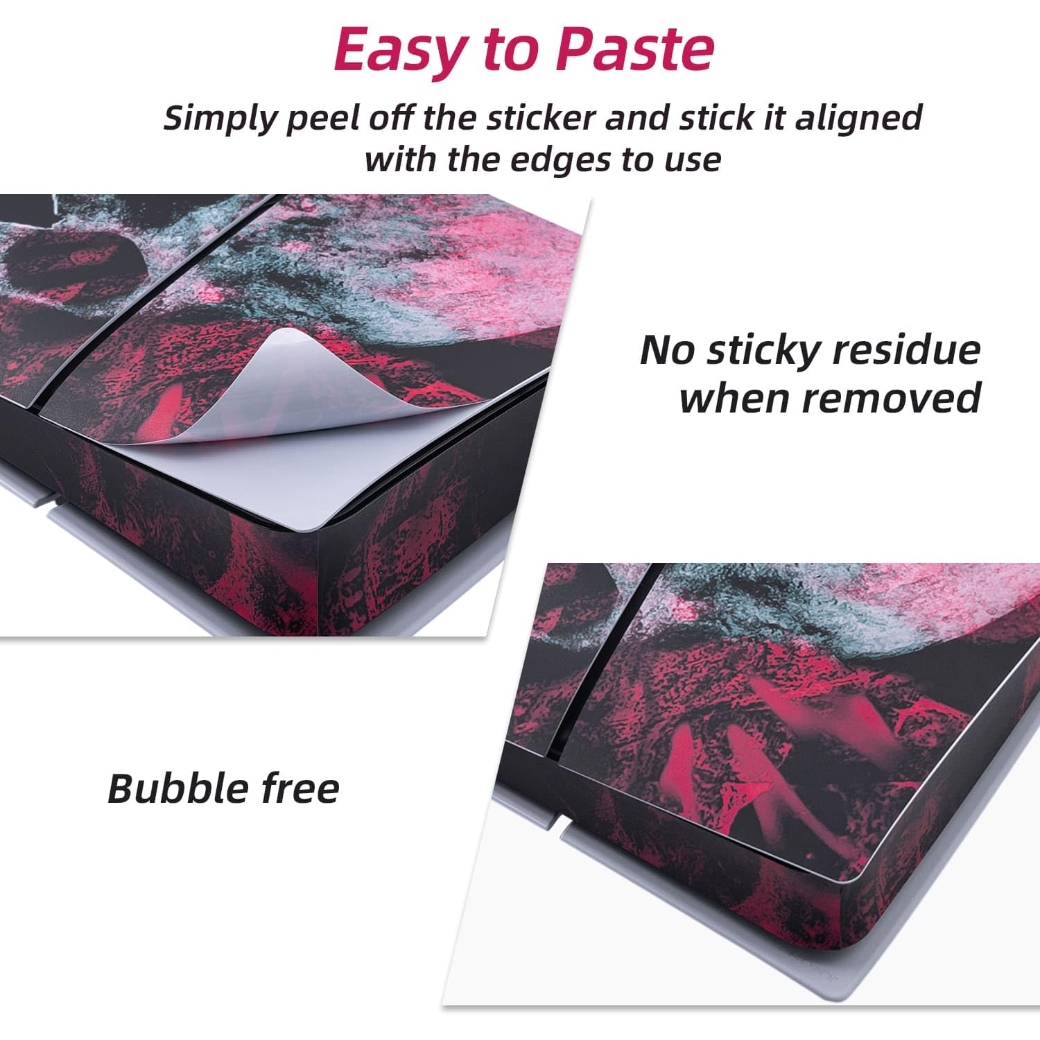 McBazel Custom Vinyl Skin Sticker Decal for PS5 Slim Digital Edition (Not Compatible with PS5/PS5 Pro) - Protective Cover with Unique Designs for Gaming Console Personalization & Scratch Protection