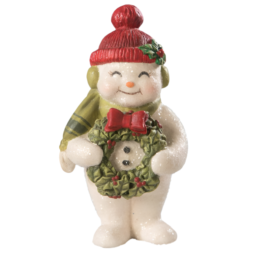 Bethany Lowe Designs Christmas Cheer Snowman - Festive Holiday Decor for Home, Office & Christmas Tree Decoration