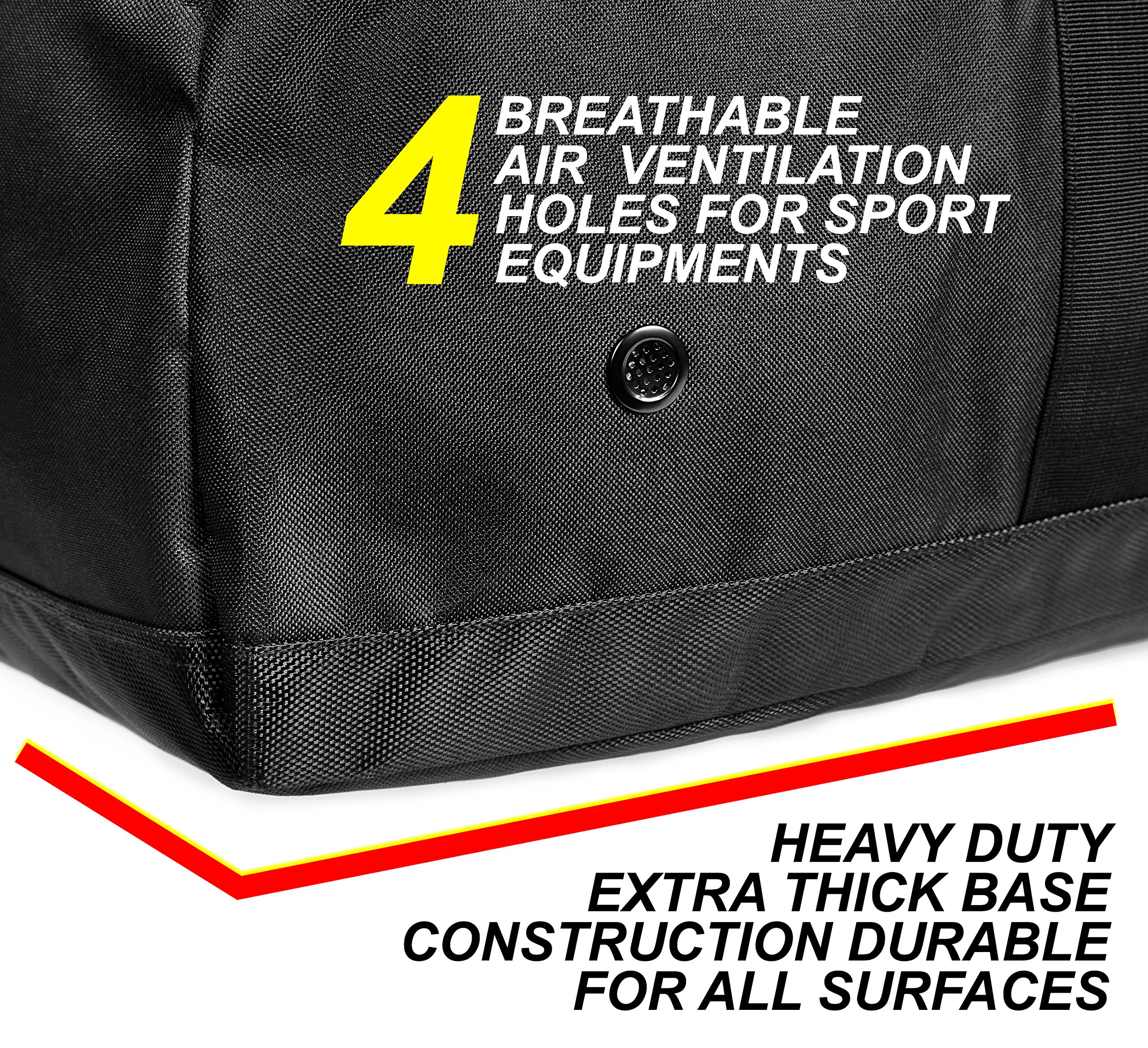 Fitdom Heavy Duty Extra Large Sports Gym Equipment Travel Duffel Bag with Adjustable Shoulder & Compression Straps - Perfect for Team Coaches, Soccer, Baseball, Basketball, Hockey, Football - Ideal for Gym, Travel, and Sports Gear Storage