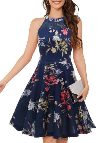 Navy Blue Flower