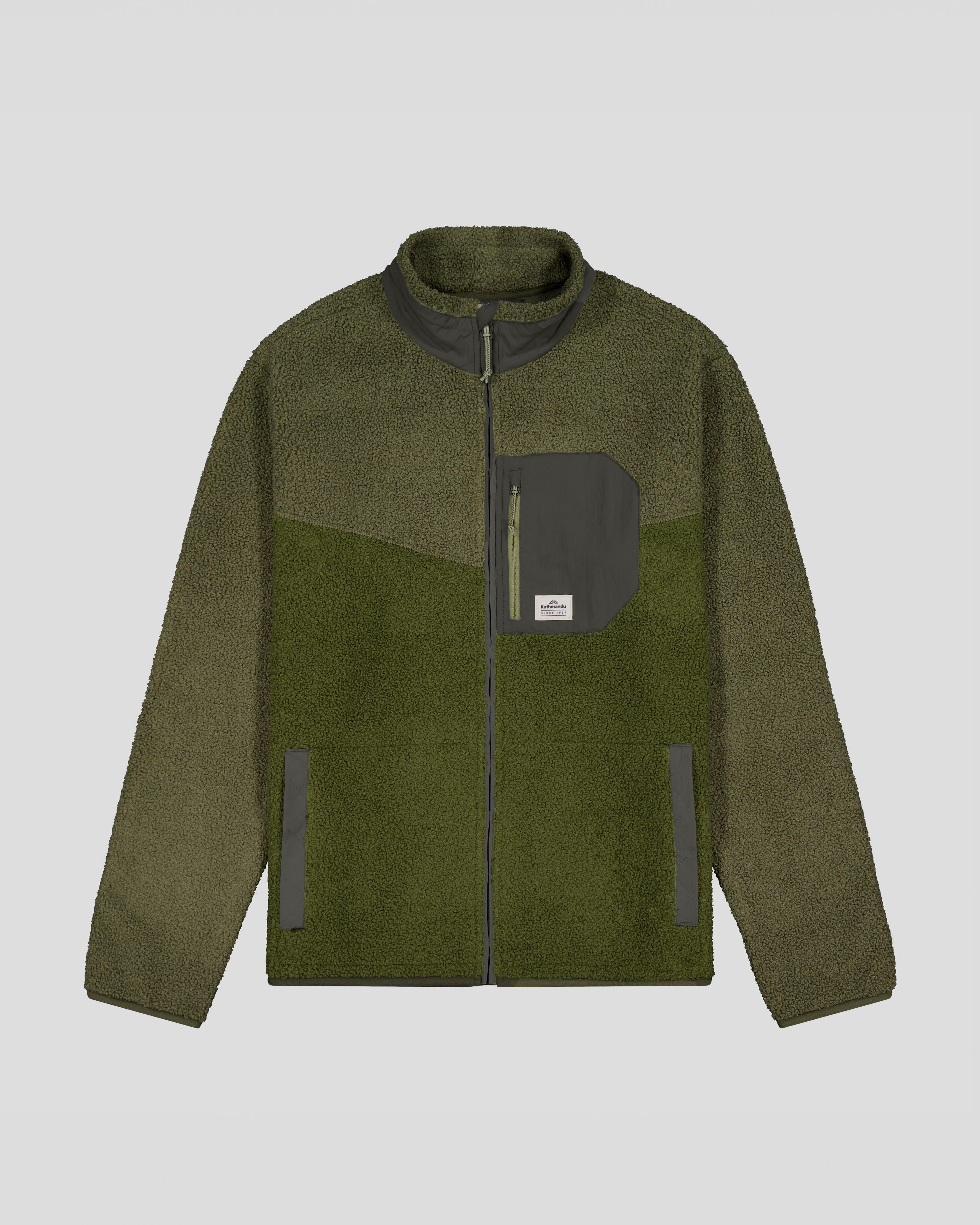 Men's Co Z High Pile Jacket v3 - Light Moss/Dark Fern - Warm Winter Outdoor Fleece for Hiking & Camping