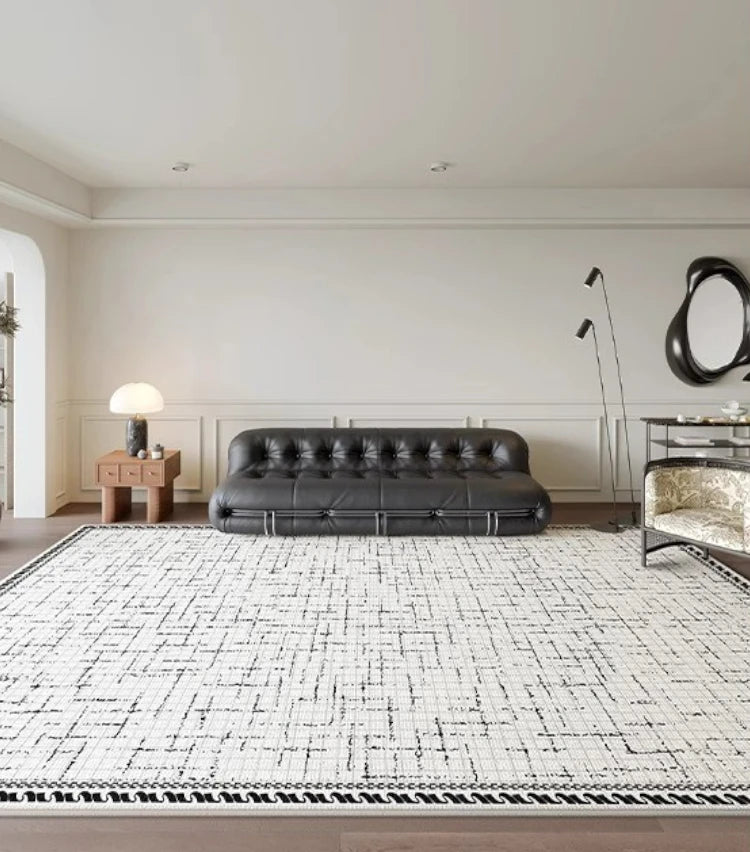 Modern Velvet Geometric Area Rug - Waterproof & Spillproof - Perfect for Living Room, Bedroom, Dining Room & High Traffic Areas