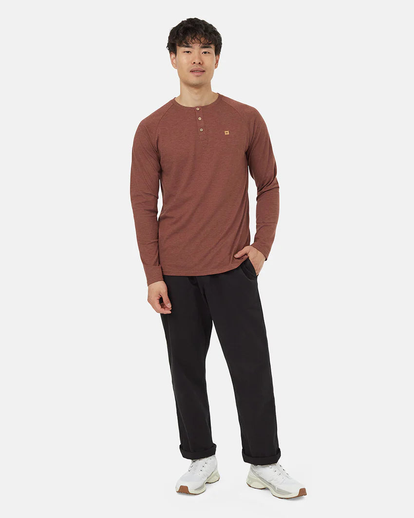Classic Men's Henley Long Sleeve Shirt - Comfortable Cotton Casual Wear for Everyday & Outdoor Activities