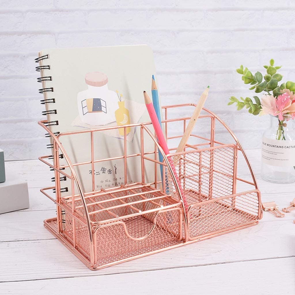 Multi-Functional Pen Holder & Office Organizer - Desktop Stationery Storage Rack for Pens, Documents & Letters - Perfect for Home Office, School & Workspace Organization