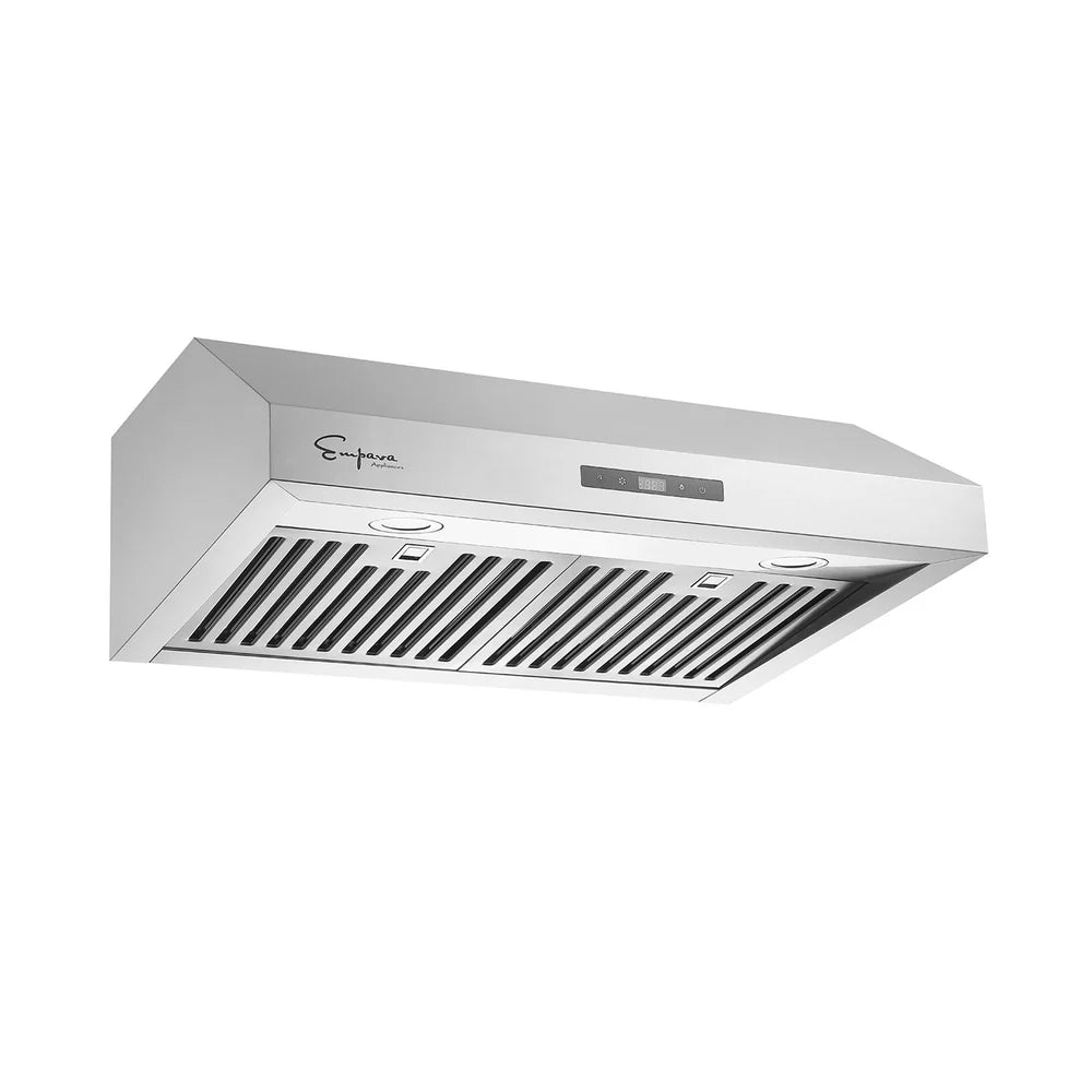 Empava 30-Inch Under Cabinet Range Hood - 400 CFM Ducted Stainless Steel Kitchen Vent with Touch Control & Washable Filters - Perfect for Modern Home Cooking & Smoke Removal