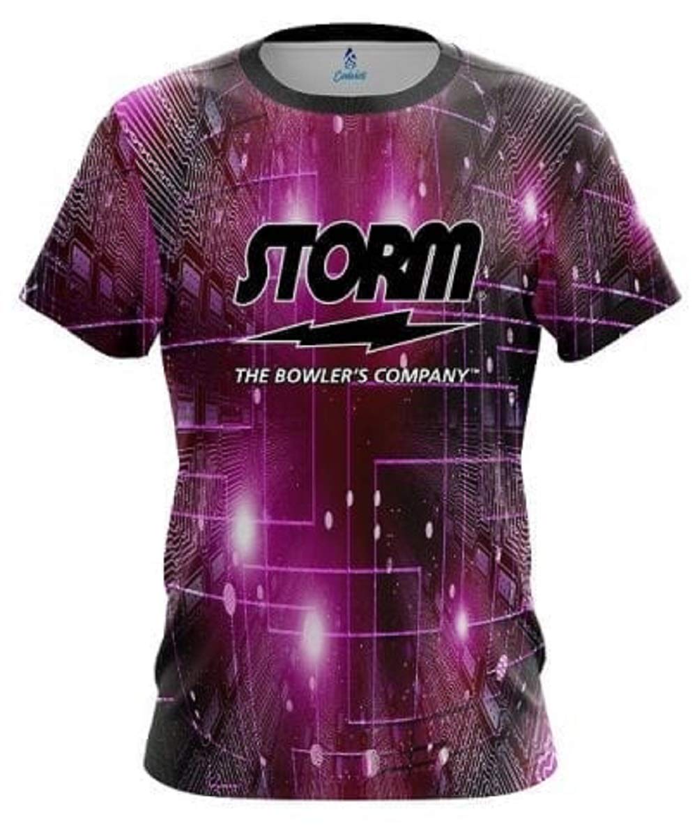 Pink Storm Bowling Jersey for Women - High Performance Breathable Fabric - Perfect for League Play, Tournaments & Casual Bowling