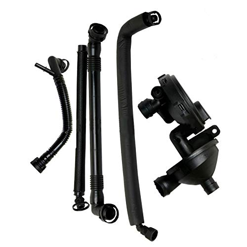BMW E46 325i 330i 325Xi PCV Crankcase Vent Valve, Breather Hose & Oil Separator Kit - Compatible with 1998-2006 3 Series, Improves Engine Performance & Reduces Oil Consumption - Perfect for DIY Repairs & Maintenance