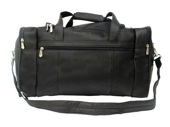 Premium Genuine Leather Travel Duffel Bag with Multiple Side Pockets - Perfect for Weekend Getaways, Business Trips & Gym Essentials | Durable Carry-On Luggage for Men & Women