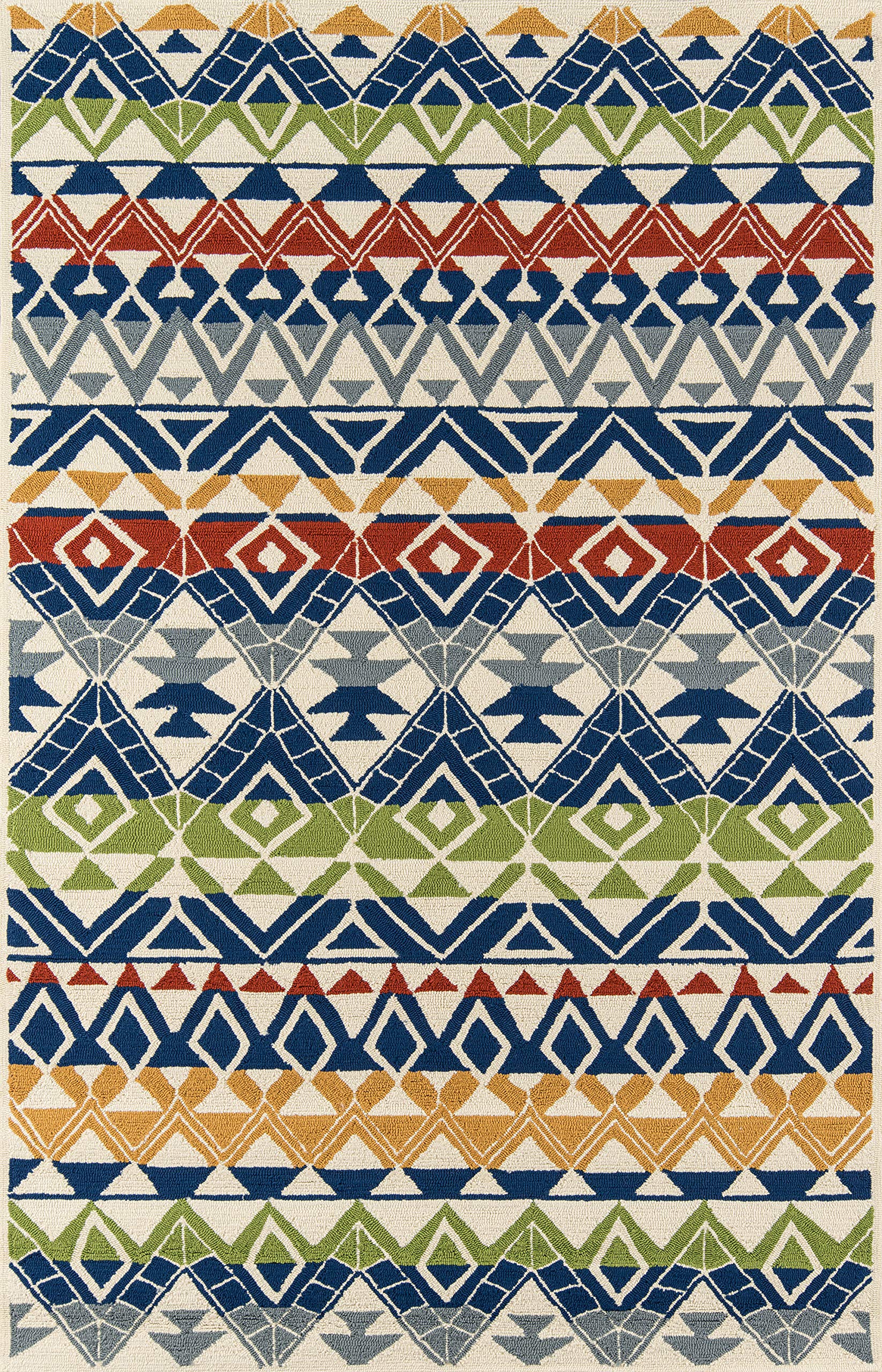 Premium Momeni Veranda Collection 5' x 8' Multicolor Area Rug - Perfect for Living Room, Bedroom & Home Decor