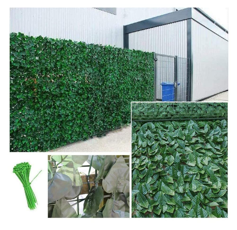 Artificial Leaf Screening for Indoor & Outdoor Gardens - 100x900cm Green Privacy Fence for Backyard, Patio, and Home Decor | Perfect for Balcony Shade, Room Divider, and Wall Covering