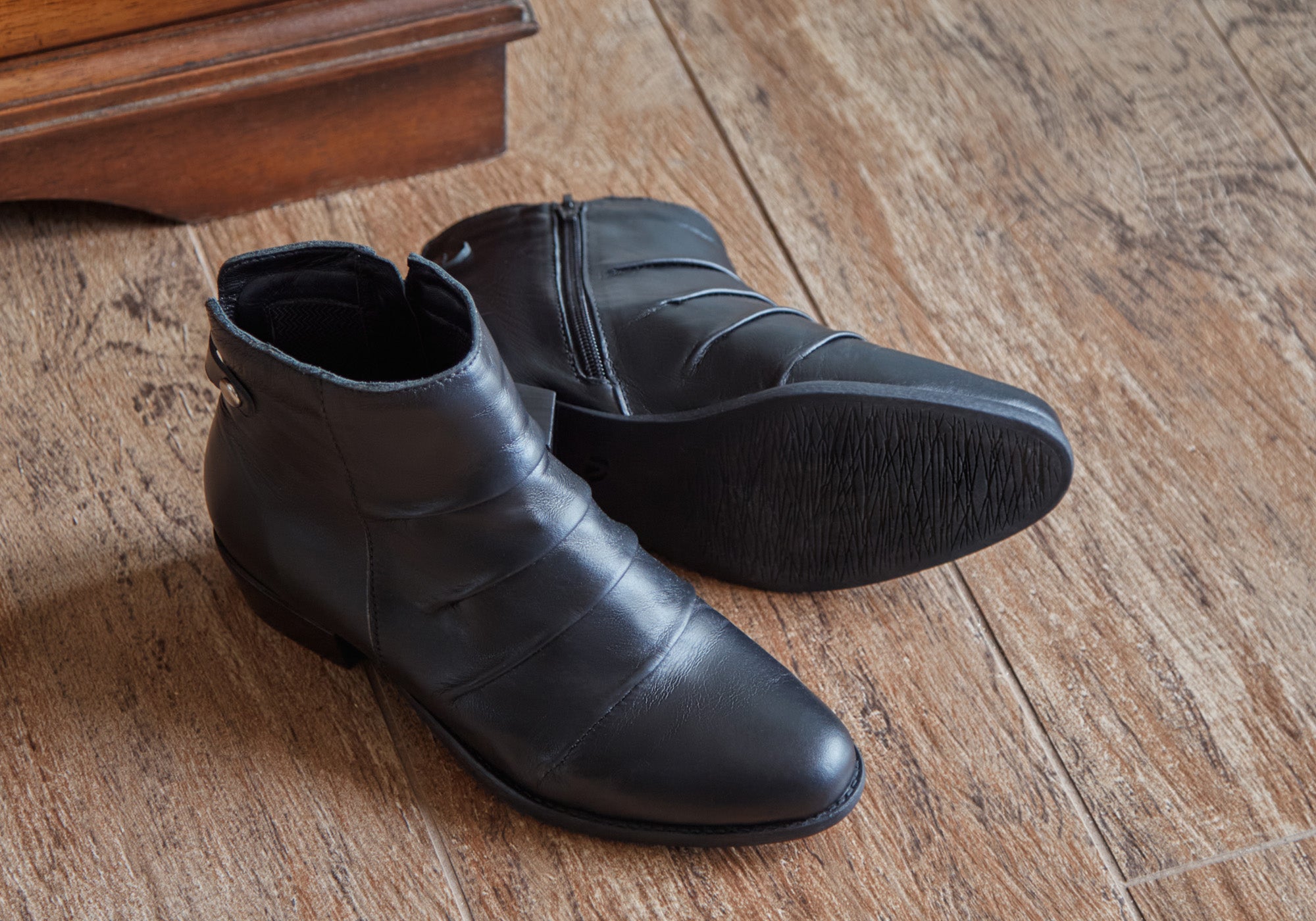Andacco Avenue Women's Genuine Leather Comfortable Ankle Boots - Made in Brazil - Stylish & Durable for Work, Casual Wear & Outdoor Activities