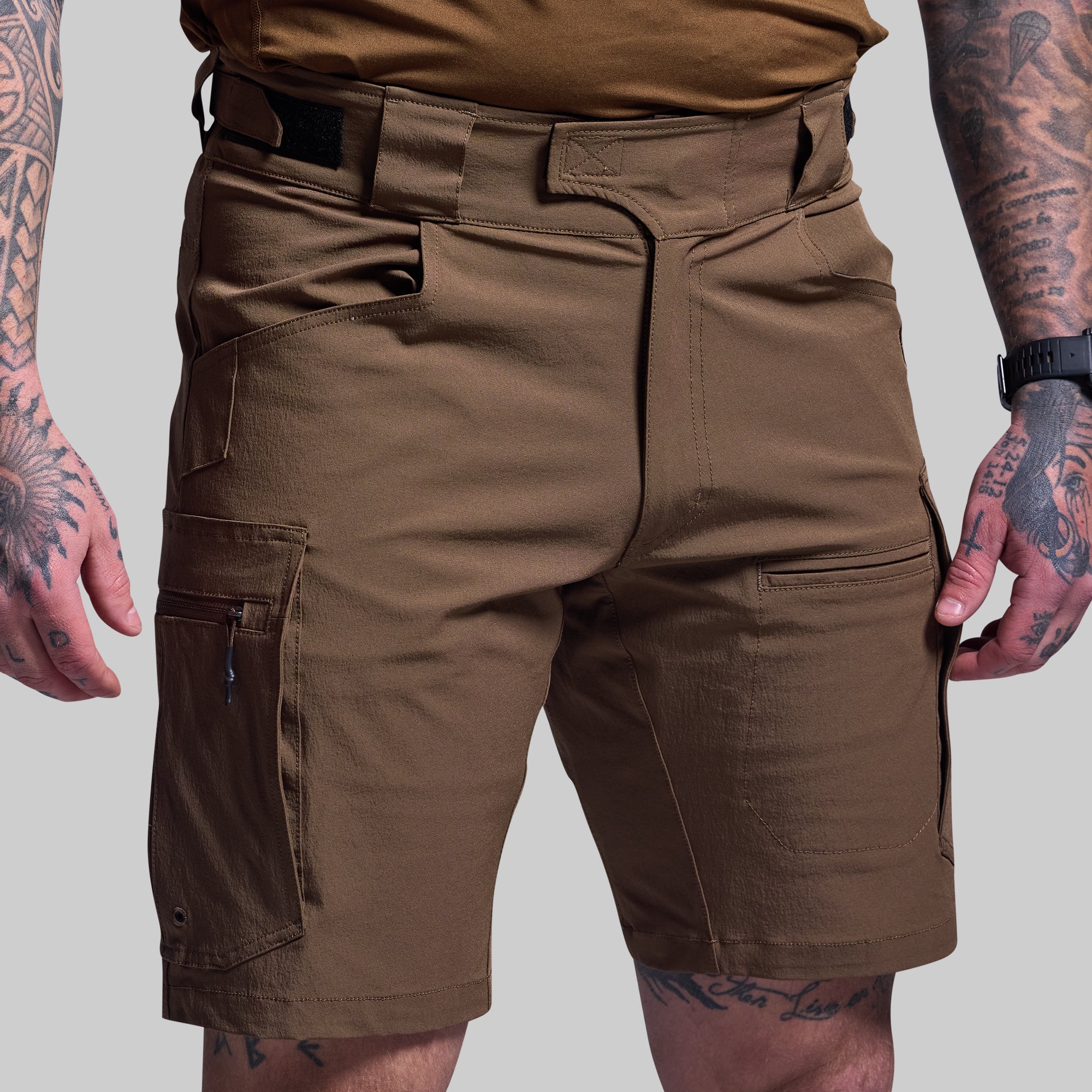 Scout Shorts for Men - Coyote Brown Tactical Hiking Shorts - Lightweight & Durable Outdoor Adventure Shorts for Camping, Hiking & Travel
