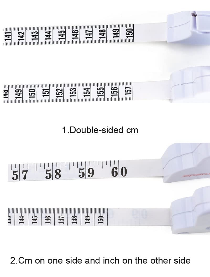 NIYANETAIL Body Measuring Tape - Accurate Soft Sewing Tailor Tape Measure for Weight Loss, Fitness & Cloth Sewing - Portable White Measuring Tool for Home, Gym & DIY Projects