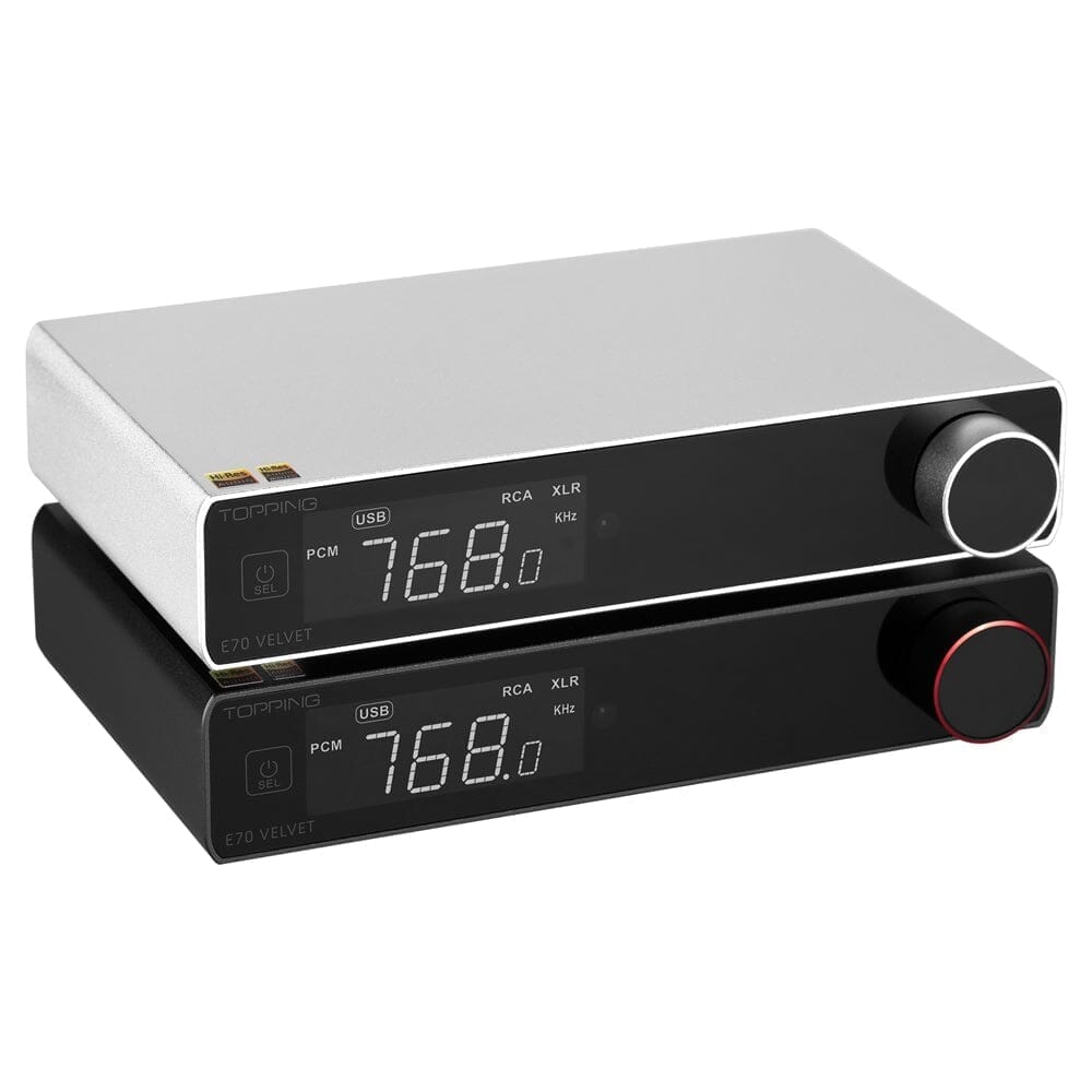 TOPPING E70 Velvet AK4499EX USB DAC with XU316 Bluetooth 5.1 - High Resolution Audio Decoder Supporting LDAC, aptX HD - Perfect for Home Audio, Studio Recording & Hi-Fi Music Listening