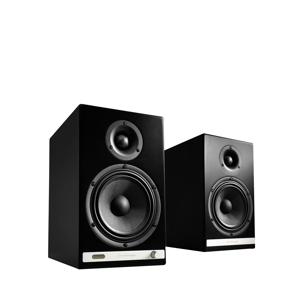 Audioengine HD6 Powered Bookshelf Speakers - Premium Wireless Bluetooth Bookshelf Speakers with Built-in Amplifier, High Fidelity Sound for Home Theater, Music Studio & Office (Black)