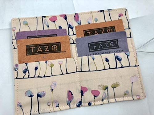 Floral Tea Bag Organizer Wallet Case - Pink Flamingo Design for Tea Lovers | Perfect for Travel, Home & Office Storage | Compact Tea Bag Holder for Herbal, Green & Black Tea Bags