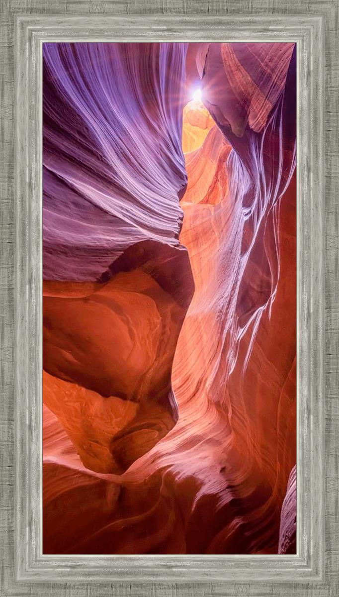 Antelope Canyon Sunburst Wall Art - Stunning Desert Landscape Photography Print for Home & Office Decor | Perfect for Living Room, Bedroom, or Gift