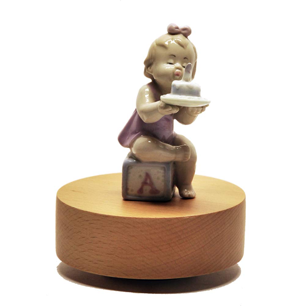 QYQCX Wind-Up Musical Jewelry Box with Porcelain Doll - Plays 'Castle in the Sky' Melody - Perfect Baby Shower & Birthday Gift for Girls - Nursery Decor & Keepsake Treasure Box - Ideal for Bedroom Decor, Gift Giving & Special Occasions