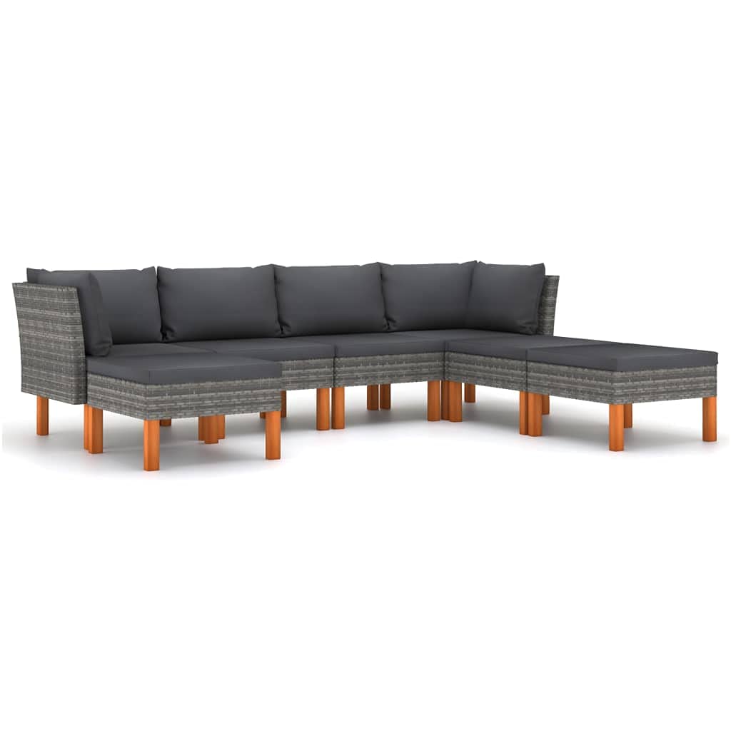 Aisifx 7-Piece Outdoor Patio Furniture Set with Cushions - All-Weather Wicker Rattan Sofa Sectional - Grey - Perfect for Backyard, Garden, Poolside & Balcony Relaxation
