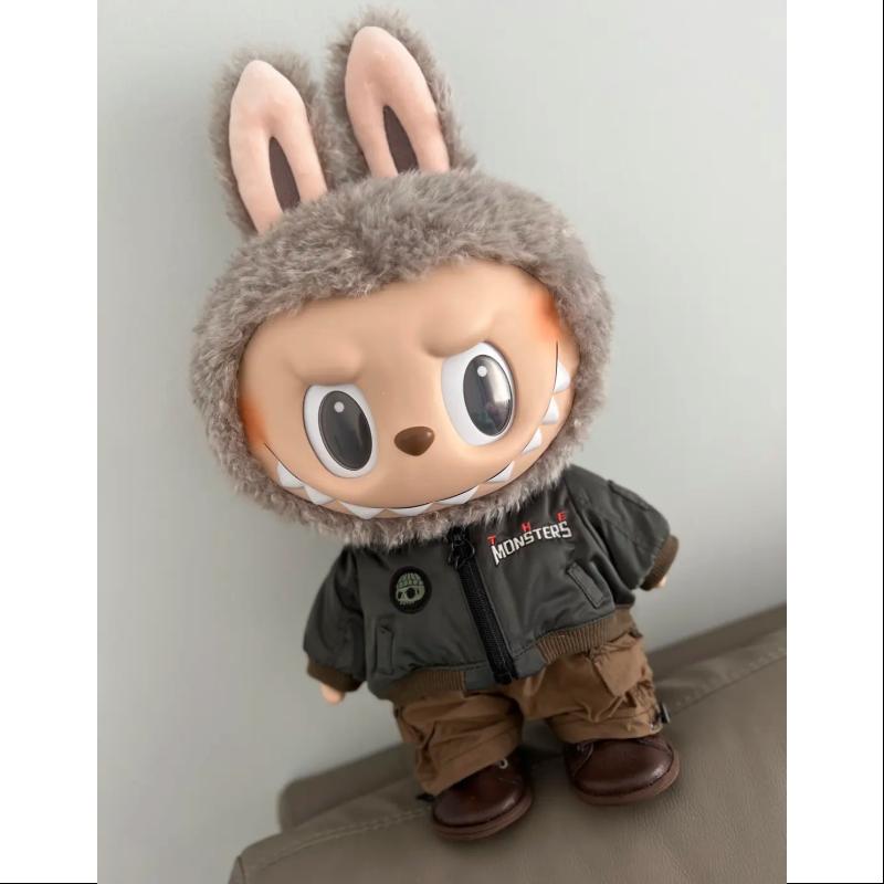 Labubu THE MONSTERS JUMP FOR JOY Vinyl Plush Doll - Limited Edition Collectible Toy, Cute Kawaii Stuffed Animal for Display & Gift - Perfect for Anime Fans, Home Decor, and Office Desk Accessories