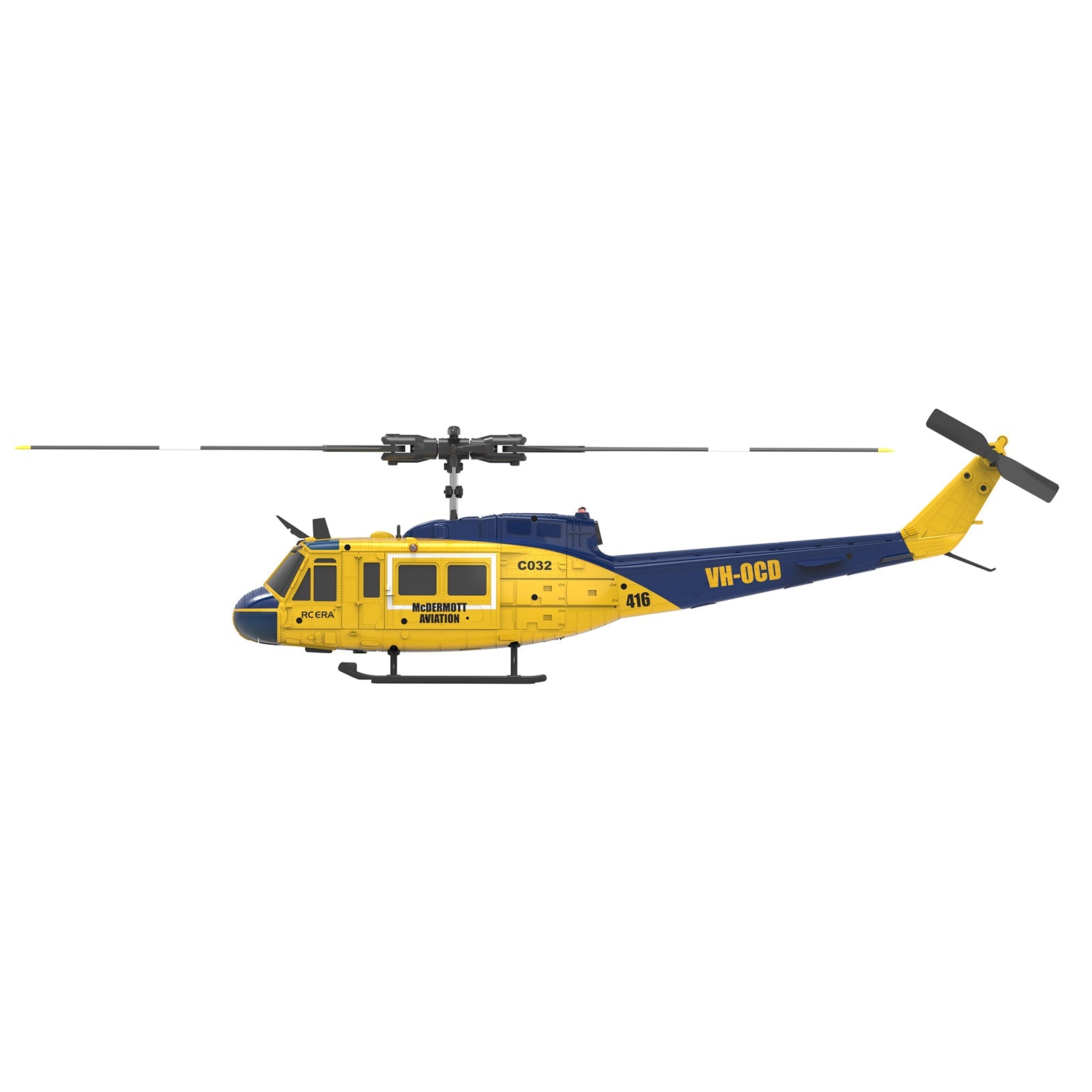 RC ERA C032 UH-1 Huey 6 Channel Brushless RC Helicopter with Gyro - 3D Flight Capable - Remote Control Helicopter for Adults & Hobbyists - Perfect for Outdoor Flying, Aerial Photography & RC Enthusiasts