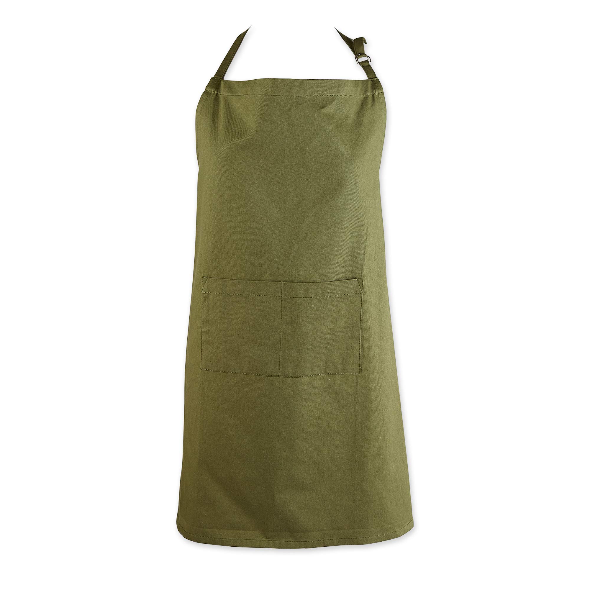 DII Everyday Basic Kitchen Collection - Adjustable Plus Size Apron for Women & Men, Soft Cotton Sage Green Cooking Apron with Pockets - Perfect for Baking, Grilling, and Home Cooking