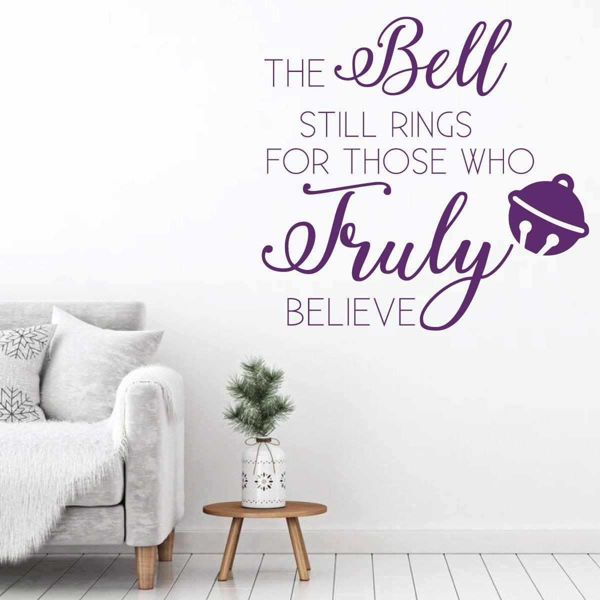 Christmas Wall Decal - The Bell Still Rings - Holiday Home Decor for Living Room & Family Room - Polar Express Inspired Wall Art - Perfect for Festive Home Styling & Christmas Party Decorations