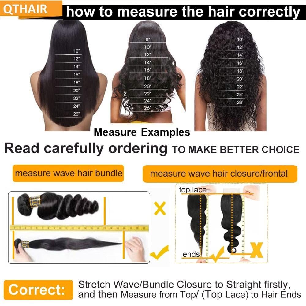 QTHAIR 14A Grade Brazilian Loose Wave Hair Bundles 26 28 30 Inch 100% Virgin Human Hair Extensions - 300g Pack Natural Color for Long Hair Weave | Perfect for Daily Styling, Parties & Special Occasions