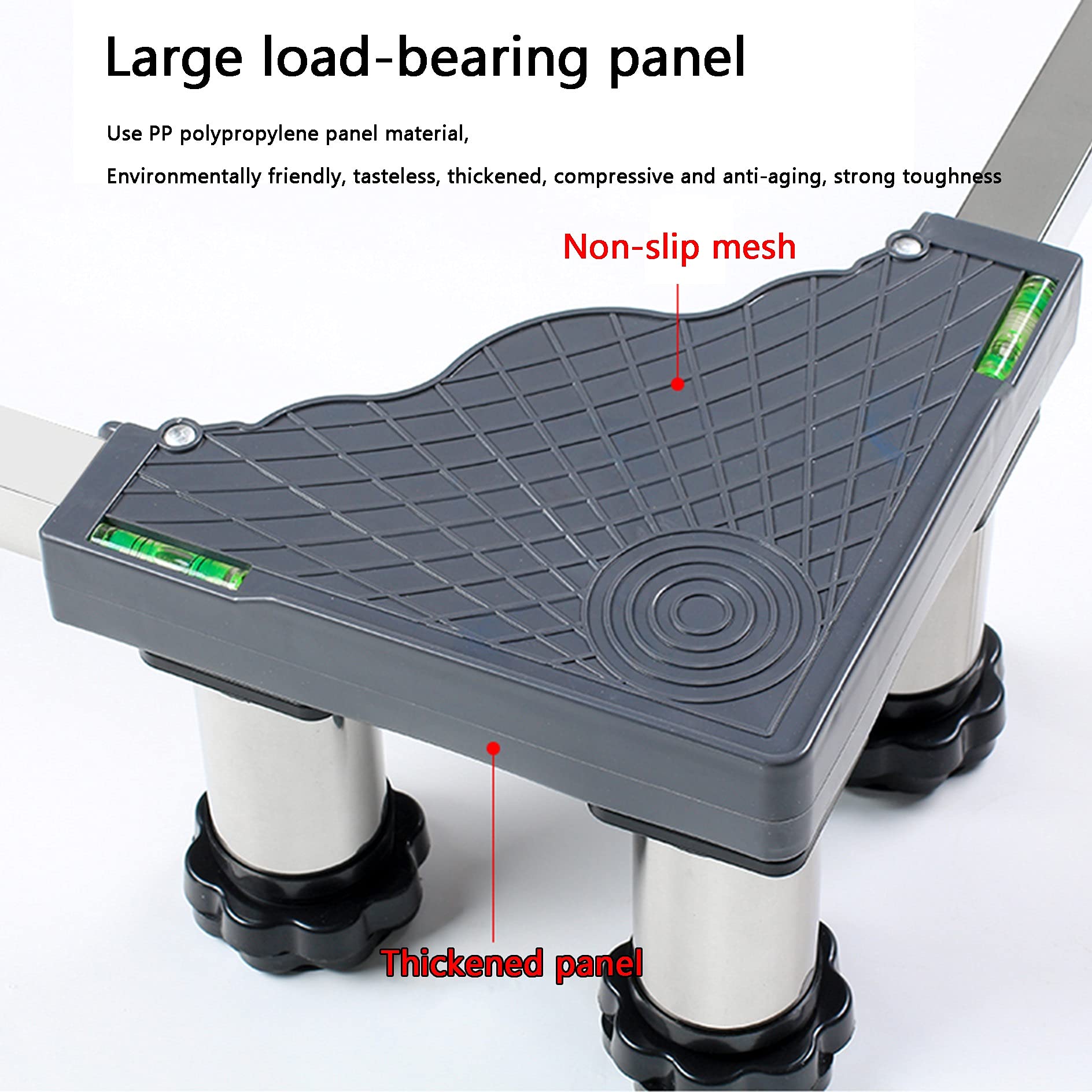Universal Adjustable Mobile Base Stand for Mini Fridge, Washing Machine & Dryer - Heavy Duty 12-Leg Support, Multi-Functional Appliance Pedestal with Non-Slip Feet | Perfect for Laundry Rooms, Basements & Small Spaces