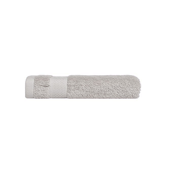 Premium 100% Combed Cotton Bath Towels - Soft & Absorbent Silver Face Towels for Spa, Gym & Luxury Bathroom Use