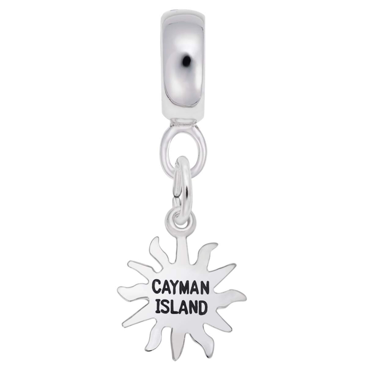 Cayman Island Sun Charm Dangle Beads for Bracelets & Necklaces - Handmade Jewelry for Beach Vacations & Summer Fashion