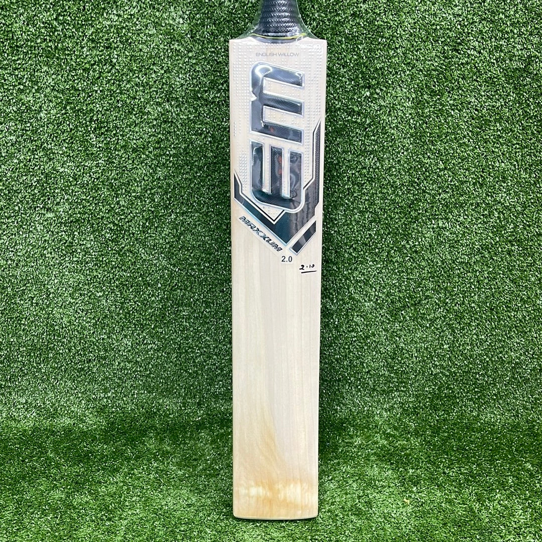 EM Maxxum 2.0 English Willow Cricket Bat - Professional Grade for Matches & Practice - Perfect for Club Players & Tournament Use