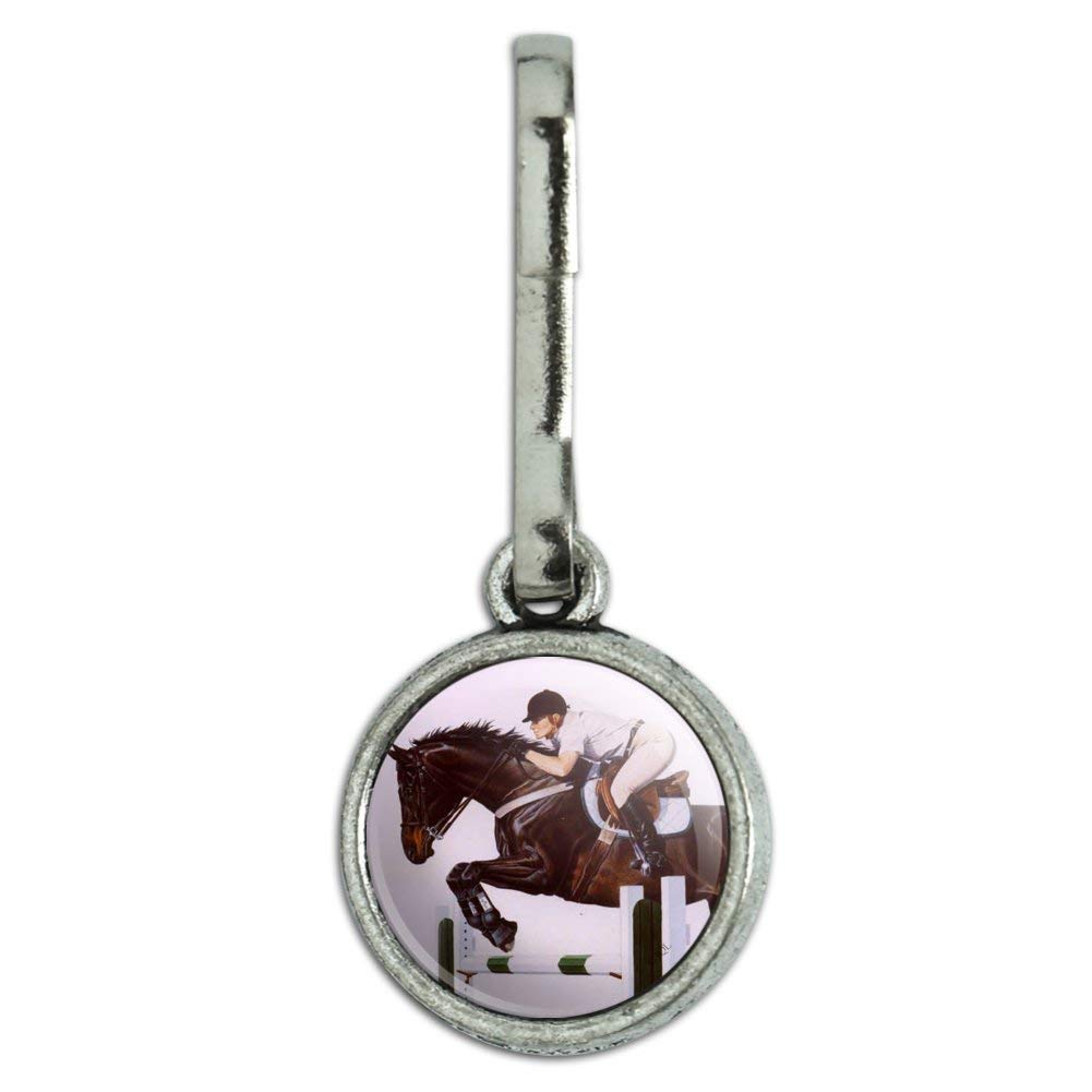 Vintage Horse Show Jumping Charm - Antique Style Zipper Pull for Bags, Purses, Suitcases & Backpacks | Equestrian Jewelry Accessory for Horse Lovers | Perfect for Equestrian Events, Travel & Everyday Use