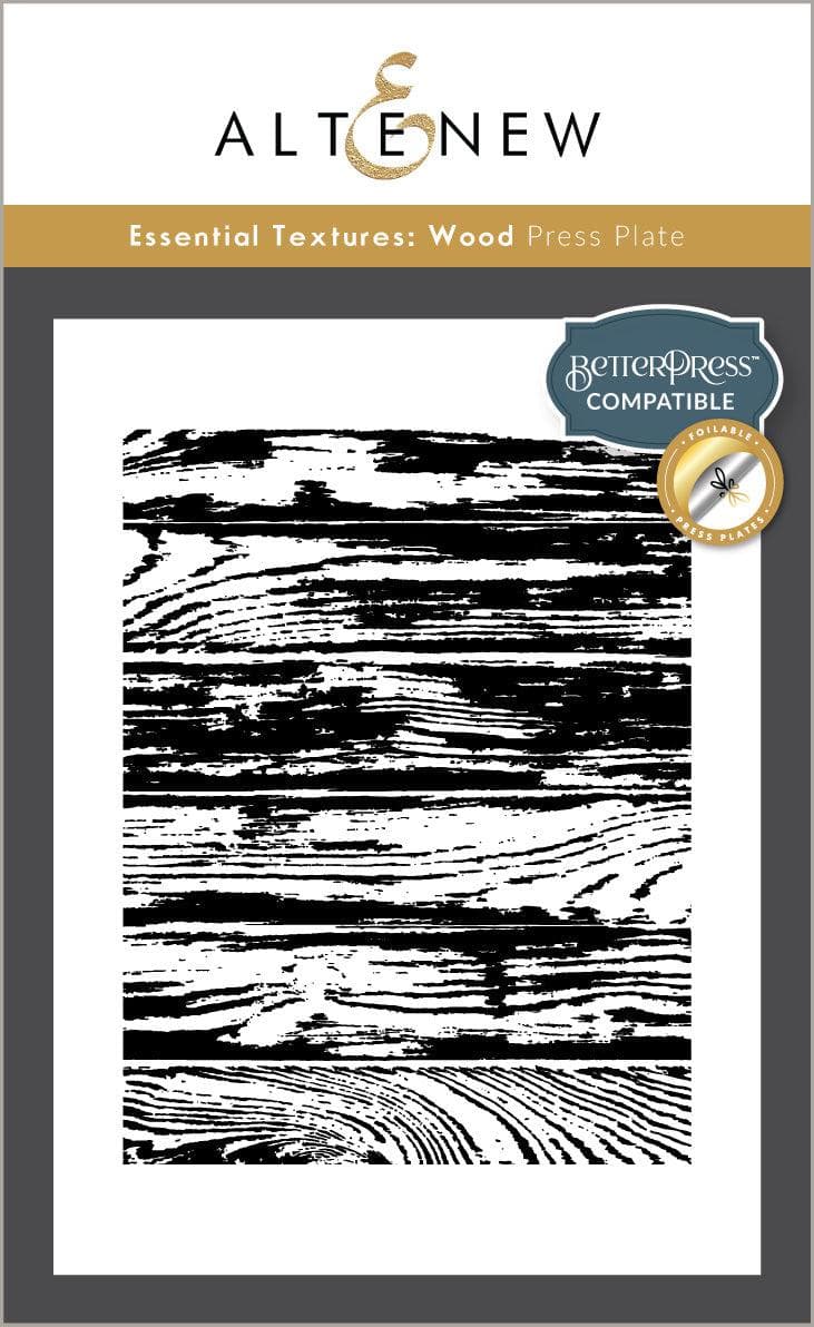 Wood Grain Press Plate - Essential Textures for DIY Scrapbooking, Card Making & Home Decor - Natural Wood Look Crafting Tool
