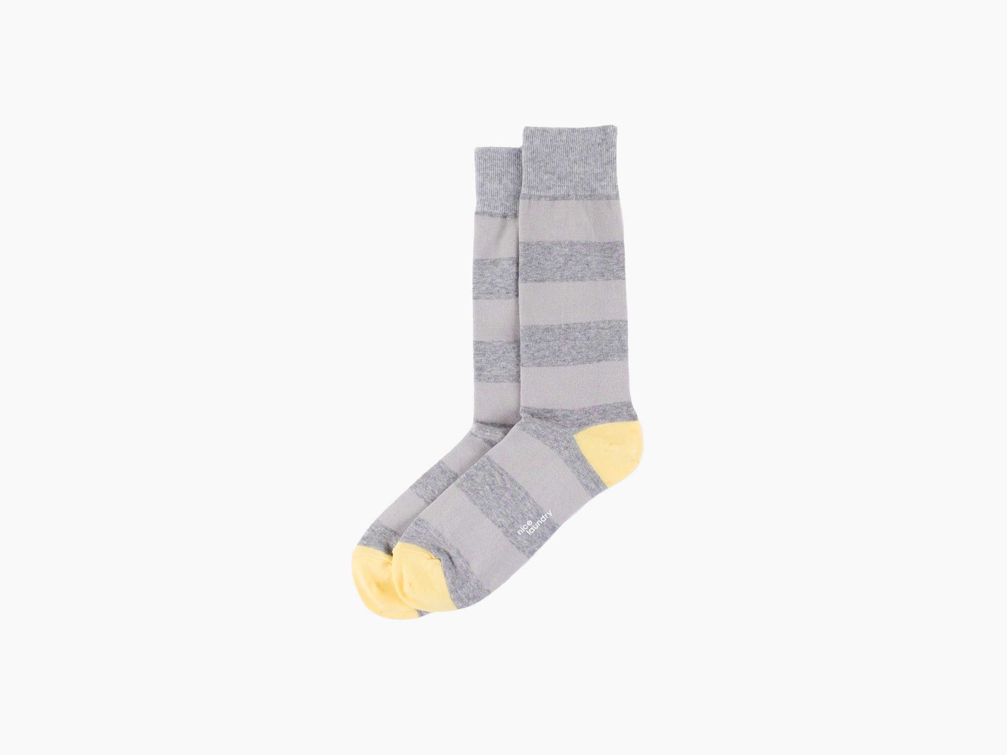 Rugby Stripe Grey Heather/Grey/Yellow T-Shirt - Men's Sporty Casual Tee for Rugby, Gym, and Everyday Wear