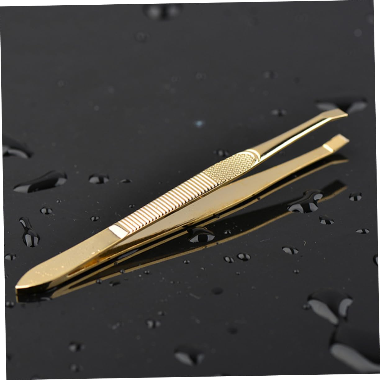 IPetboom Stainless Steel Eyelash & Eyebrow Extension Clip - Golden Makeup Tool for Professional Lash Lifting, Brow Shaping & DIY Beauty (Perfect for Salon, Home Use & Travel)