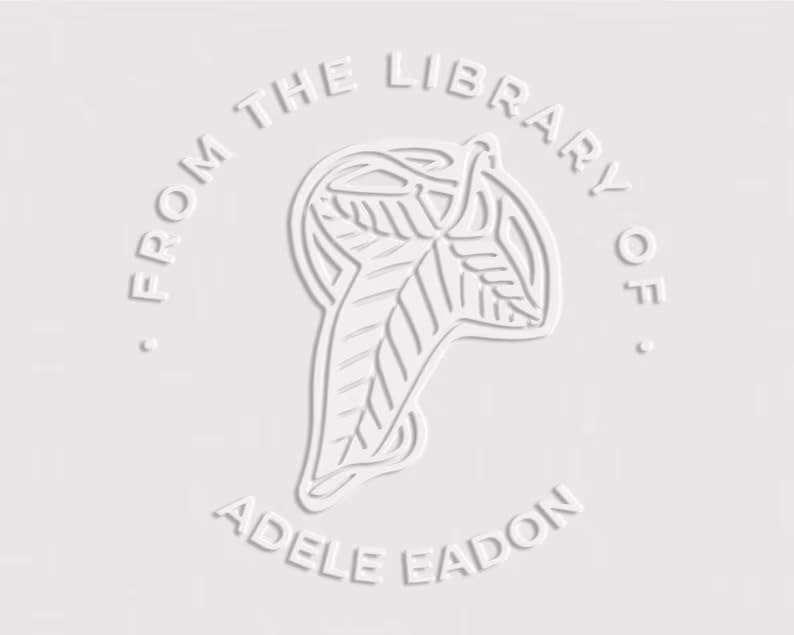 Custom Personalized Book Embosser Stamp - Fantasy Novel, Swords, Lord of The Rings & Harry Potter Inspired - Unique Teacher Gift & New Year Present for Book Lovers - Perfect for Libraries, Book Collections & Special Occasions