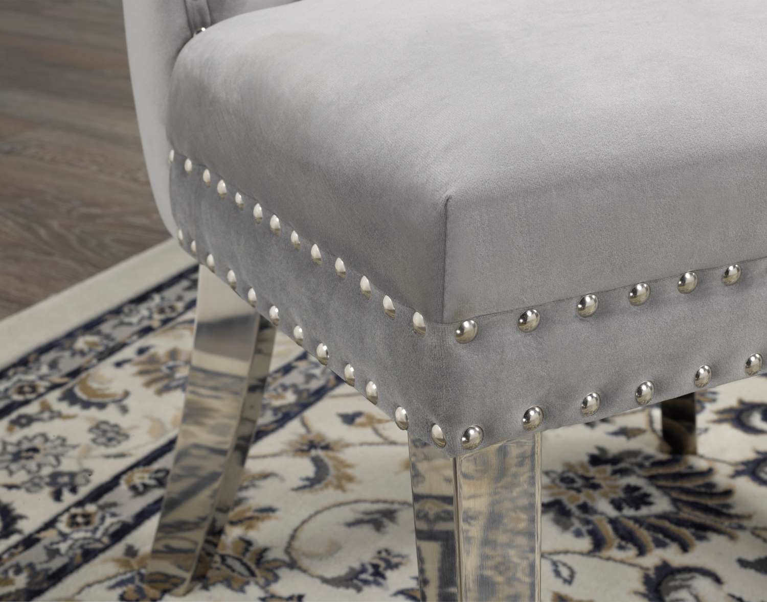 Modern Grey Cuba Dining Chair - Elegant & Comfortable for Kitchen, Dining Room, or Breakfast Nook | Perfect for Home & Restaurant Decor