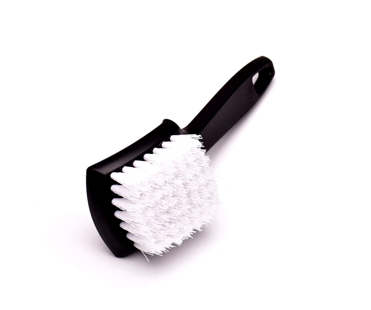Heavy Duty Tire Brush with Stiff Bristles - Wheel Cleaning Brush for Cars, Trucks & Motorcycles - Multi-Purpose Carpet & Detailing Brush (Perfect for Auto Detailing, Wheel Wells & Interior Cleaning)