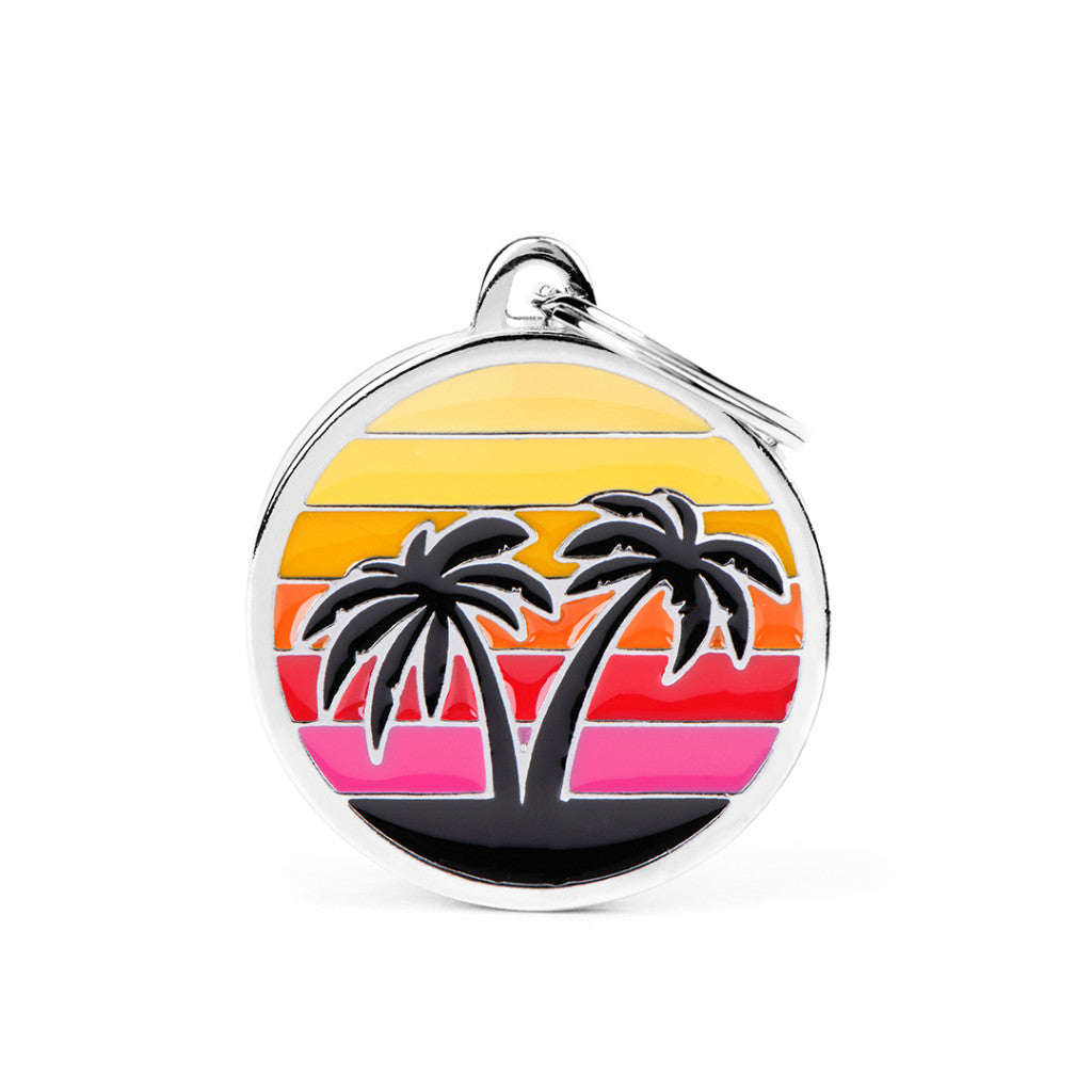 Palm Tree Shaped Dog ID Tag - Personalized Pet Name Tag for Dogs - Perfect for Beach, Vacation, and Tropical Themed Pet Accessories