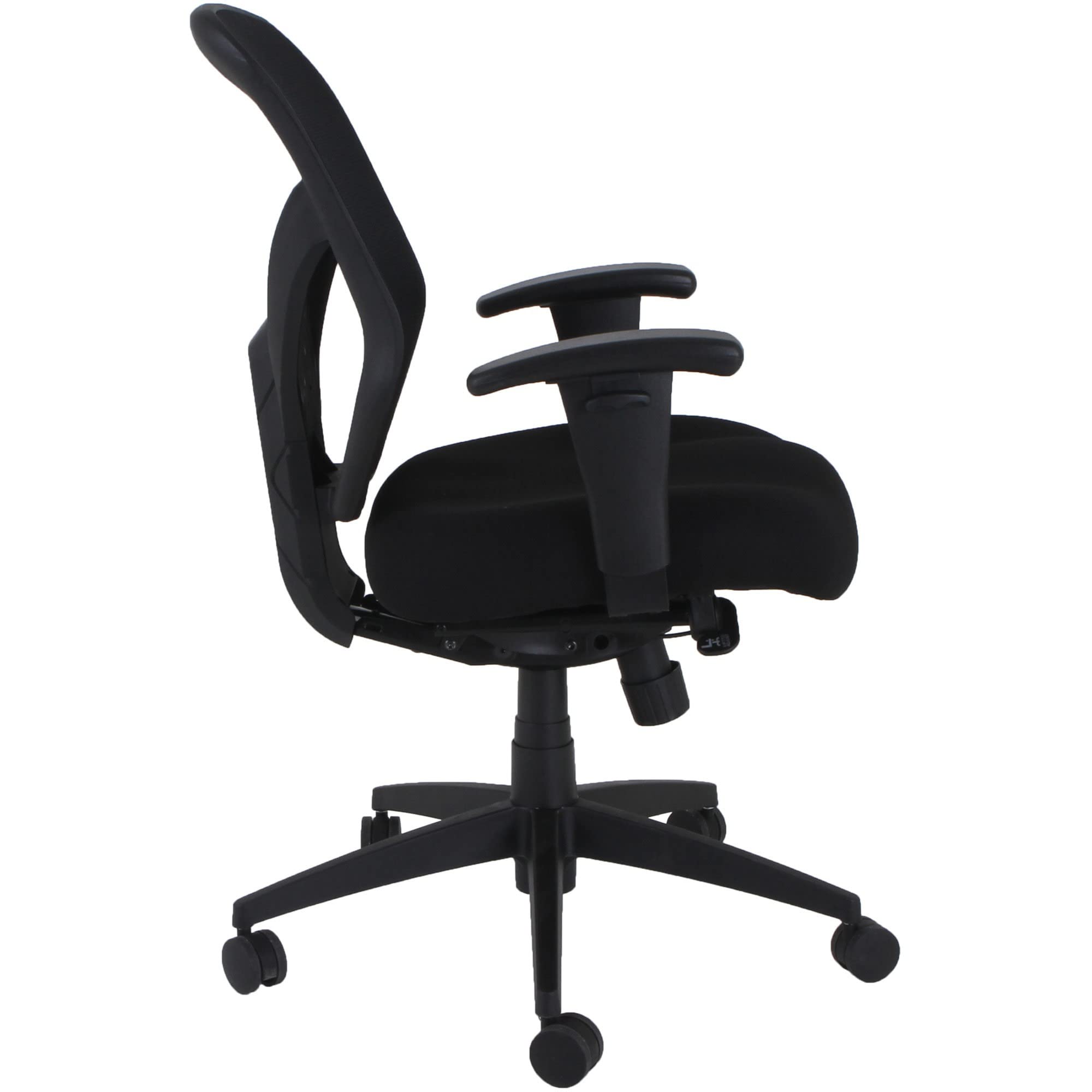 Lorell Executive High-Back Office Chair - Ergonomic Black Leather Swivel Chair with Adjustable Height for Home & Business Workspaces