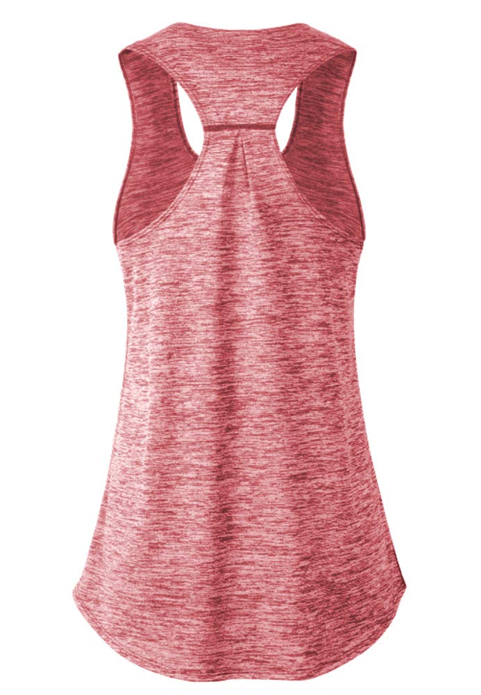 YAKER Women's Athletic Yoga Tops - Breathable Racerback Running Tank Top for Gym, Workout & Exercise | Perfect for Yoga, Pilates & Fitness Training