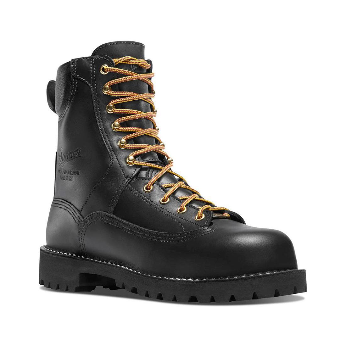 Super Rain Forest 8 200G Waterproof Work Boots for Men - Black Safety Shoes for Construction, Hiking & Outdoor Work