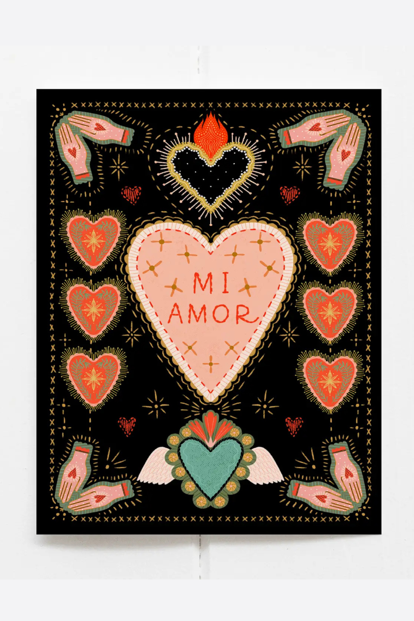 Mi Amor Greeting Card - Elegant Spanish Love Card for Anniversaries, Valentine's Day & Romantic Occasions - Perfect for Couples, Partners & Loved Ones